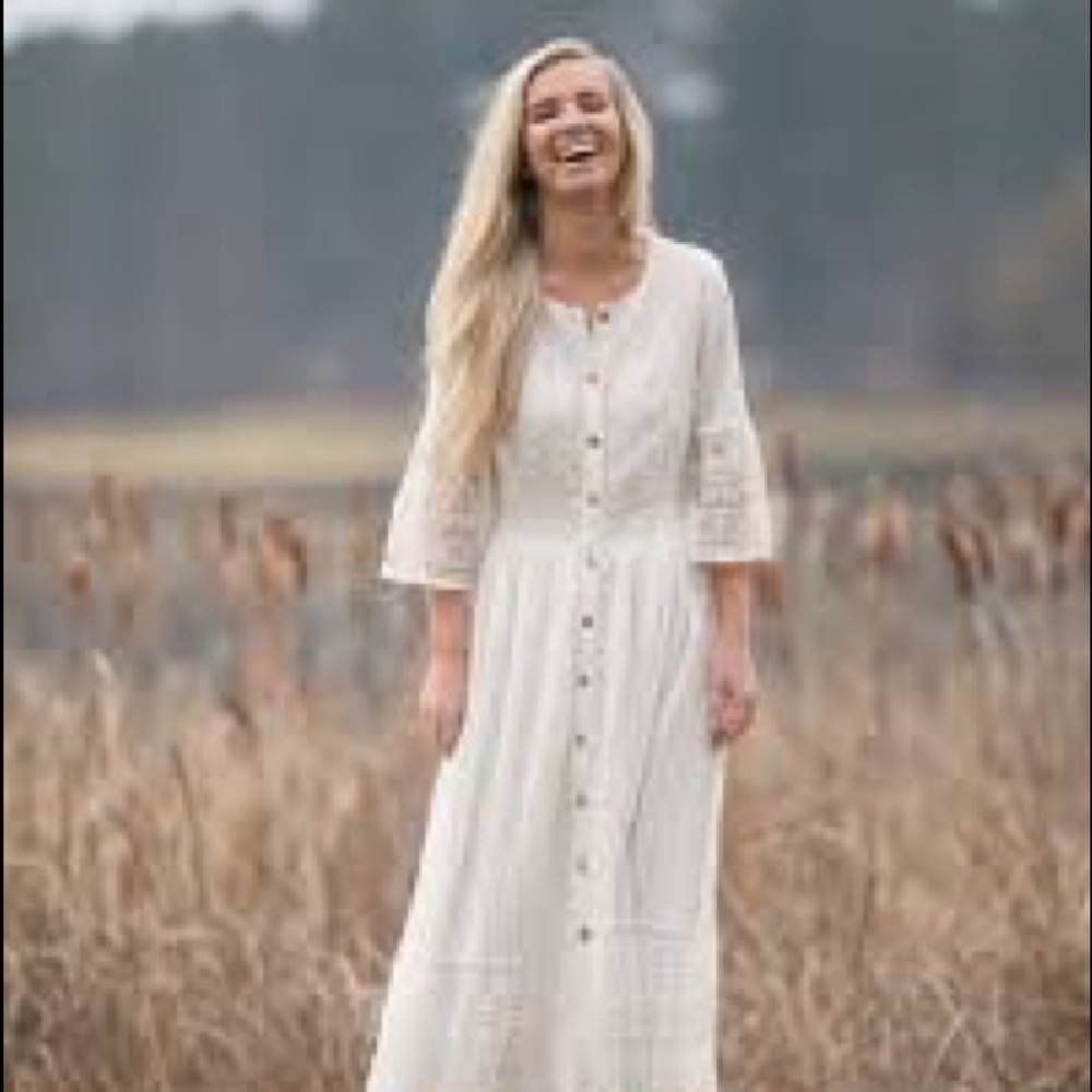 Polagram White Lace Dress